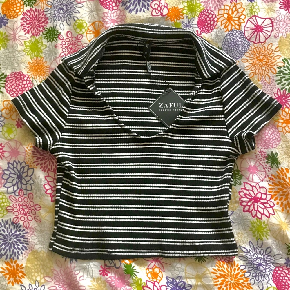 Striped crop top